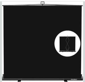 lot 18741 image: RAUBAY 78.7 x 82.7in Large Collapsible Black Backdrop Screen Portable Retractable Panel Photo Background with Stand for Video Conference, Photographic Studio, Streaming - Retail $219