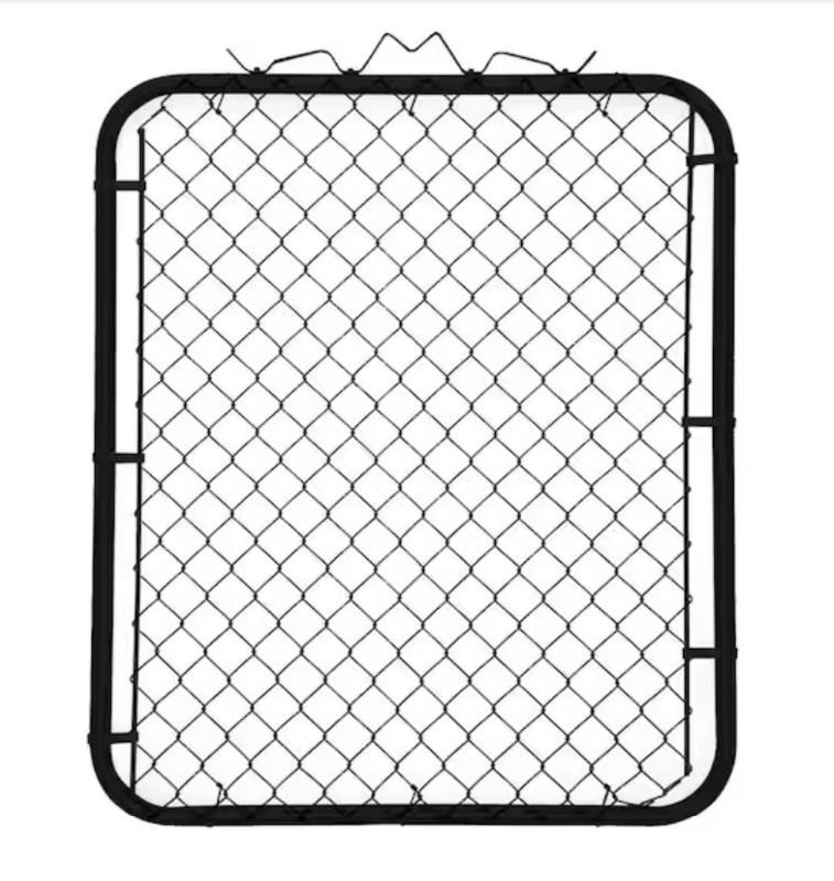 lot 9 image: 42 in. x 48 in. Galvanized Steel Chain Link Fence Black Metal Gate