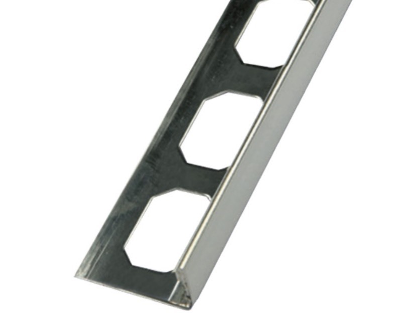 lot 71 image: Bundle of 2 Pieces Laticrete LS5 L-Shape Edge Profile Gloss Stainless Steel (V2) 12 (12.5 mm) x 8 2-12