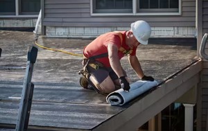 lot 42 image: 3 ft. x 66 ft. (200 sq. ft.) SBS Self-Adhering Base Sheet Roll for Low Slope Roofing - No Box