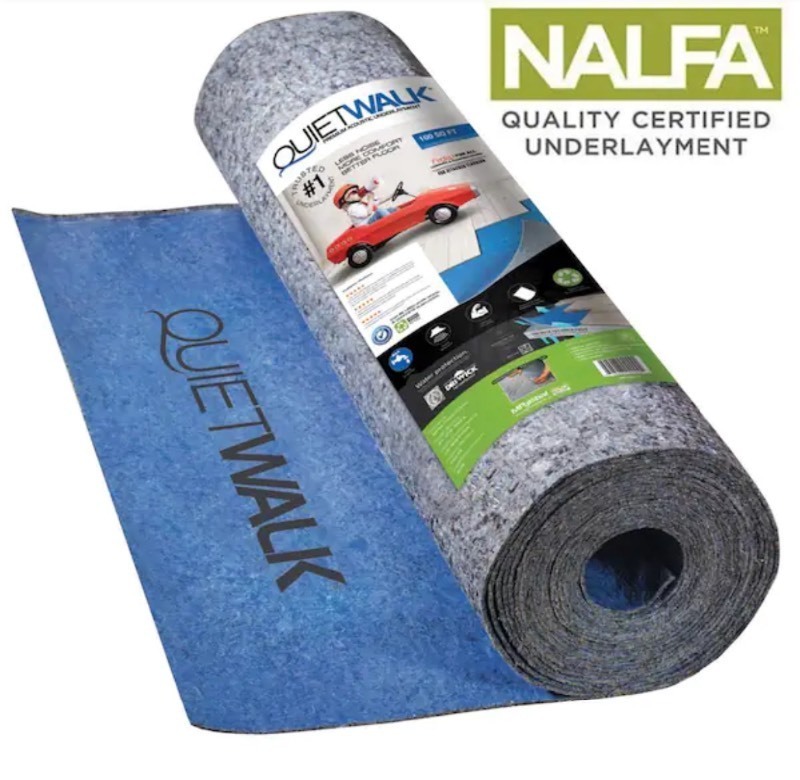 lot 38 image: 360 sq. ft. 6 ft. x 60 ft. x 3 mm Underlayment with Sound and Moisture Barrier for Laminate and Engineered Floors Retails $151