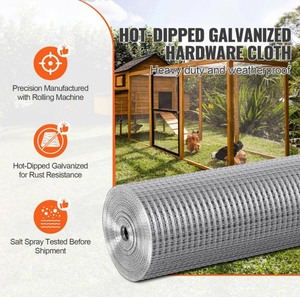 lot 17 image: 12 in. Hardware Cloth, 48 in. x 50 ft. Galvanized Wire Mesh Roll for Chicken Fencing, Garden, Small Rodents