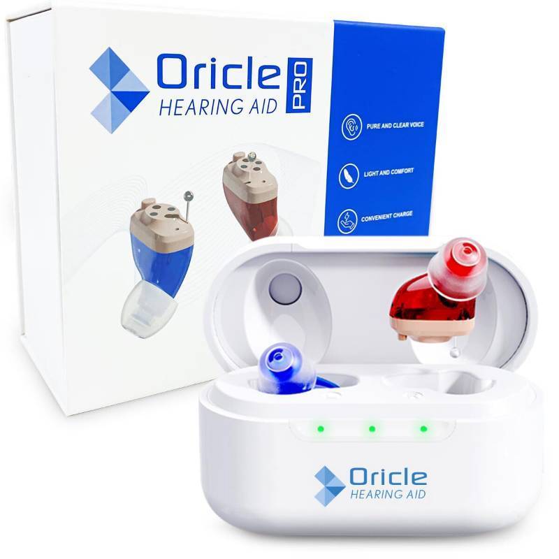 lot 32236 image: Oricle Pro Hearing Aids for Seniors - Oricle 16 Channel Hearing Aids with Noise Cancellation & Improved Sound Processing - OTC CIC Hearing Aids for Hearing Loss in Adults - Retail $190