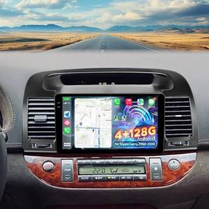 lot 17069 image: 4128G Android Radio for Toyota Camry 2000-2006 NHOPEEW 9 inch Incell Touchscreen Camry Stereo - Wireless Carplay & Android Auto, 5GWiFi, GPS, EQ, BT 5.0, Custom Homepage  Backup Camera - Retail $140
