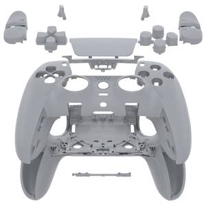 lot 23207 image: eXtremeRate Full Set Shell with Buttons Touchpad Cover Compatible with ps5 Edge Controller, New Hope Gray Replacement Decorative Trim Shell Front Back Plates Compatible with ps5 Edge Controller - Retail $33
