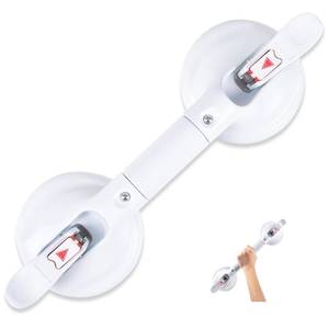 lot 24584 image: HEINSY 15inch Upgrade Suction Shower Grab Bar, Portable Shower Handle Bar Suction Grip Bar Bathtub Handle with Strong Hold Suction Cup Fitting and Rapid Release for Bathroom(Max Capacity 300lb - Retail $60