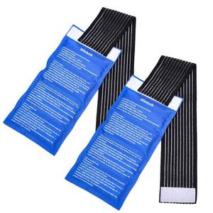 lot 24609 image: Gel Ice Cold Packs - (2-Piece Set) Soft Reusable ColdHot Compress, Provides Alleviate Joint and Muscle Pain. Flexible Therapy from Injuries - Shoulder, Back, Knee, Neck, Ankle & More. - Retail $15