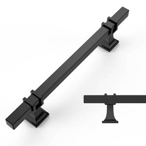 lot 24618 image: Amerdeco 10 Pack Matte Black Cabinet Pulls 6.3 Inch(160mm) Hole Center Drawer Pulls Cabinet Hardware Kitchen Cabinet Handles for Bathroom ZH0067 - Retail $46