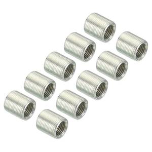 lot 30615 image: PATIKIL M14 to M10 Thread Adapters Sleeve Reducing Nut, 10 Pack 15mm Screw Conversion Nut Threaded Tube Coupler Connector Pipe Fitting - Retail $8