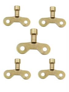lot 30618 image: JJLFresheners 5Pcs Gold Radiator Plumbing Bleed Bleeding Key Solid Brass Radiator Plumbing Keys Metal For Venting Air Switch Spool Radiator Keys For Bleeding Old Home Radiator, Wrenches - Retail $6