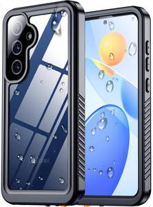 lot 30622 image: Tecival for Samsung Galaxy S25 Plus Case Waterproof,Built-in Screen & Camera Lens ProtectorIP68 Underwater Military Grade Shockproof Full Body Protection Phone Case,BlackClear