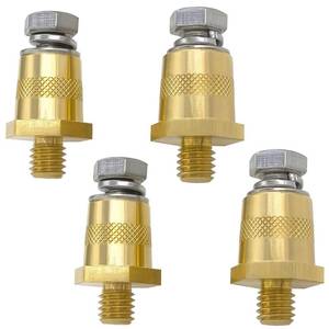 lot 30673 image: YSIL Battery Terminal Connector M6 Battery Side Or Top Post Terminal Adapter Brass Car Battery Thread Terminal Charging Post Extender Stud 2 Pair - Retail $13