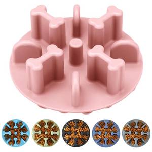lot 31126 image: Animire Soft Silicone Anti-Choking Puzzle Slow Down Eating Feeder Insert for Dogs, Compatible with Regular Elevated Dog Bowls - Retail $13