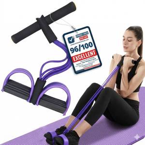 lot 31139 image: Premium 6 Tube Resistance Band Powerful, Visible Results with Safe Low-Impact Design  Multifunction Pedal Resistance Band  Home Gym Equipment for Women  30-Day Support - Retail $30