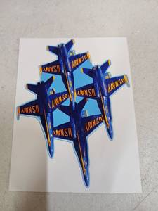 lot 31164 image: AV Blue Angels 4 Jets Sticker (Fly Plane N Pilot Decal Logo Vinyl Decal for car Truck or Laptop (3 x 5 inch) USN Licenced - Retail $7