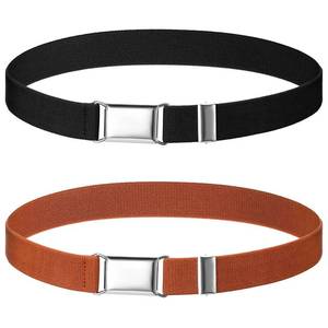 lot 31168 image: Teaaha 2 Pcs Elastic Belts for Boys, Belt Kids Elastic Adjustable Stretch Adjustable ElasticBelts with metal Buckle, Stretch Belt for Boys and Girls