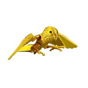 lot 31170 image: Liiusgelad 3D Printed Decorative Parrot - mini 3D Printed Animals & Toys for Home Office Deco, Festival Gifts & Executive Desk Toys for AutismADHD Golden (Few Wings Broke) - Retail $9