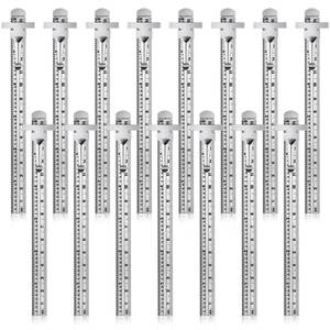 lot 31172 image: 30 Pieces 6 Inch 15 cm Pocket Ruler Flexible Precision Stainless Steel Ruler with Detachable Clips Stainless Steel Pocket Clip Scale Gauge Metric British System - Retail $29