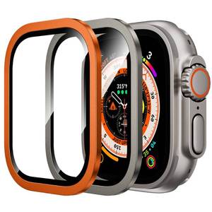 lot 31187 image: WSKEN for Apple Watch Ultra 3Ultra 2Ultra Screen Protector 49mm,9H Tempered Glass  Titanium Alloy Frame, Keep Original Touch Sensitive Lightweight Protective Glass Film, Orange  Original - Retail $19
