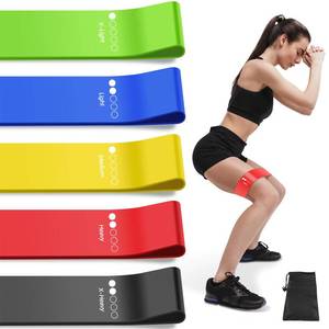 lot 31201 image: Resistance Bands for Working Out, Exercise Bands Resistance Bands Set with 5 Resistance Levels, Multi-Colored Workout Bands for Indoor & Outdoor Fitness, Leg Strength Training, Yoga (Multicolor) - Retail $6