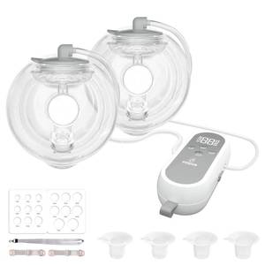 lot 32439 image: Saglve Wearable Breast Pump ABP-1308  SPA-Level Comfort 3 Modes & 9 Levels Wearable Breastfeeding Pump, Low-Noise Electric Breast Pump Portable for Office & Home Use (27mm Shield, 2124mm Flange) - Retail $36