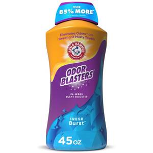 lot 42622 image: ARM & HAMMER Odor Blasters In-Wash Scent Booster, Laundry Scent Booster Fresh Burst Scent, 45 Oz - Retail $8