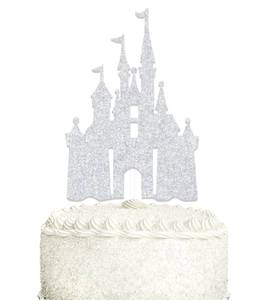 lot 42626 image: Castle Cake Topper - Princess Birthday Party Decorations - Princess Party Decorations Silver - Retail $7