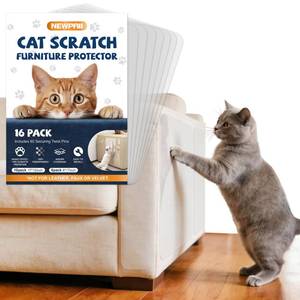 lot 42636 image: NEWPAII 16PCS Large Anti Cat Scratch Furniture Protector for Sofa, Doors, Couch Corner Protectors from Cats Claws Scratching, Heavy Duty Anti-Claw Shield for Fabric Sofas - Retail $22