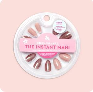 lot 42640 image: Olive & June Instant Mani Press-On Nails  (Glue) Medium, Almond 42 Fake Nails, 21 Sizes  Non-Toxic, Long-Lasting,  Salon-Quality at Home  CDJ  Sundance Shimmer Accent Nail - Retail $12