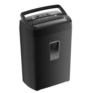 lot 62113 image: Bonsaii 12-Sheet Cross Cut Paper Shredder, 5.5 Gal Home Office Heavy Duty Shredder for Paper, Credit Card, Mail, Staples, with Transparent Window, High Security Level P-4 (C275-A) - Retail $53