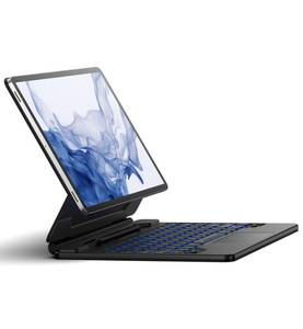 lot 7825 image: Dexnor for Samsung Galaxy Tab S10 PlusS9 PlusS9 FE PlusS8 PlusS7 PlusS7 FE Case with Keyboard 12.4 Floating Cantilever Magnetic Stand Multi-Touch Trackpad Backlit S Pen Holder - Black - Retail $99