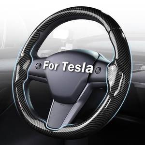 lot 24635 image: Steering Wheel Cover for Tesla Model 3 (2017-2023)  Model Y (2020-2024),Anti-Slip,Comfortable Grip, Breathable,Customized for Tesla Model 3Y Accessories,Bright White - Retail $123