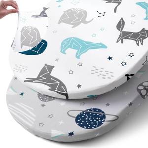lot 24645 image: BROLEX Changing Pad Covers for Baby Boy Girls Ultra Stretchy Soft 2 Pack Space Planet - Retail $15