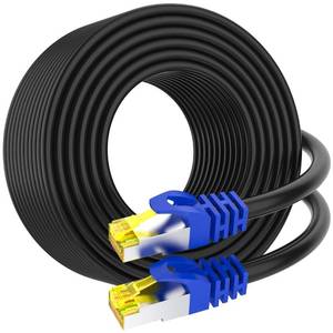 lot 24649 image: AoforzTech Cat 8 Ethernet Cable 50 ft,20 ft 30 ft 35 ft 70 ft 100 ft Heavy Duty High Speed Network Internet Cable,26AWG 40Gbps 2000Mhz,SFTP Indoor&Outdoor Shielded LAN Cable-Waterproof - Retail $35