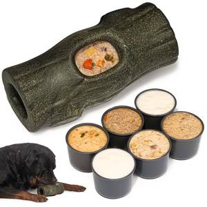 lot 24675 image: MENGJINGO Interactive Dog Toys for Aggressive Chewers, Long-Lasting Frozen Dogs Treat Holder to Keep Them Busy, Indestructible Dog Enrichment Toys - Reduce Anxiety, Safe for Large and XL Breed - Retail $26