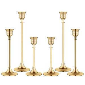 lot 24681 image: Candlestick Holders,Taper Candle Holder for Candlesticks Gold Brass Vintage Candle Stick Candle Holders Candelabra Candle Holder for Fireplace Party Dining Home - Retail $32
