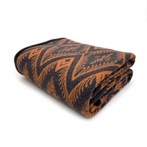 lot 24700 image: PuTian Merino Wool Blanket - 63 x 51 Bohemia Orange Great for Camping, Outdoors, Sporting Events, Survival & Emergency Kits -Super Soft Wool Blanket - Retail $34