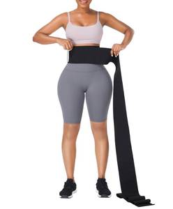 lot 28759 image: FeelinGirl Waist Trainer for Women Bandage Wrap Trimmer Belt Long Torso Tummy Wraps Belly Body Shaper Waist Trimmer Belt - Retail $20