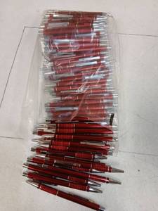 lot 28851 image: Red Metal Pens with Blue Ink 100pk