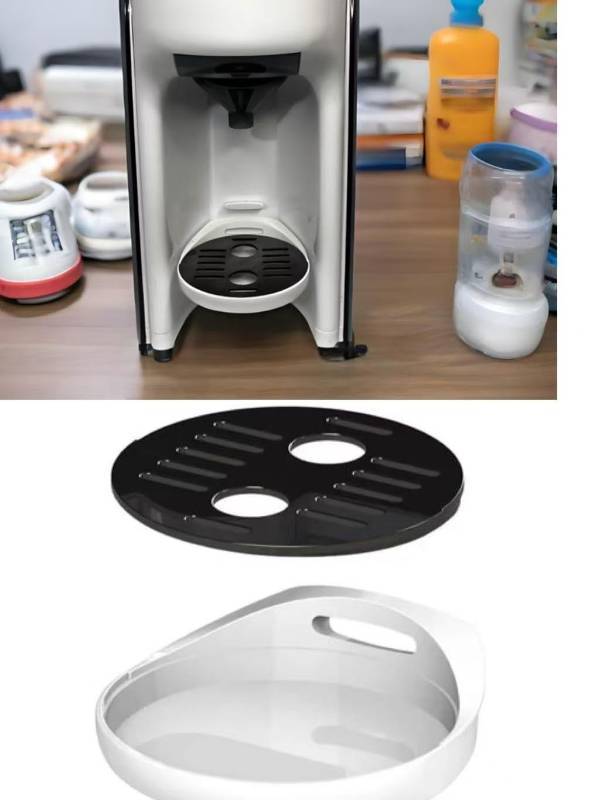 lot 22926 image: Quick-Release Adjustable Height Drip Tray Set for Baby Brezza Formula Pro Durable Replacement for Original Platform, InstallsRemoves in Seconds - Retail $23