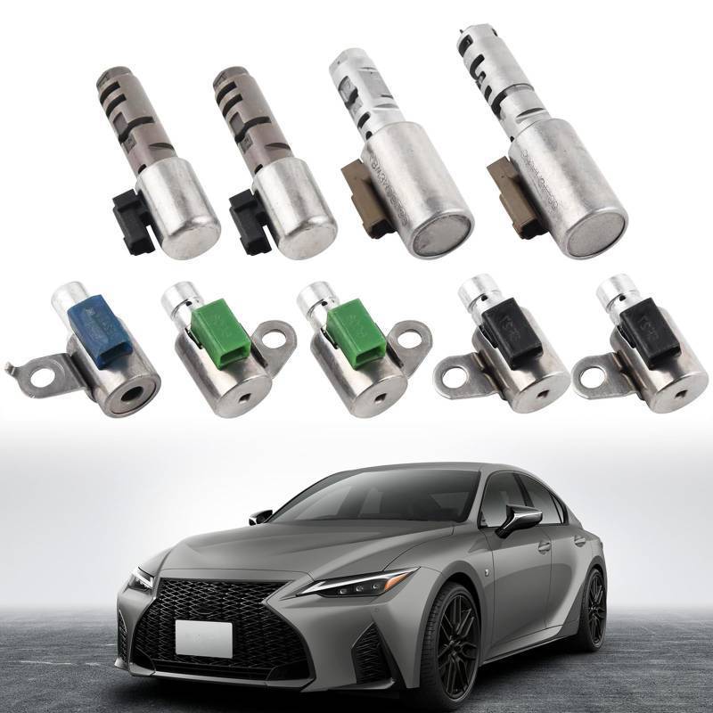 lot 22931 image: COPACHI A760 A761E 9PCS Automatic Transmission Shift Solenoid Compatible with Lexus Tundra IS350 IS250 LS430 LX570 GS430 2004-2017 A760 A761E A960E AB60E AB60F Refurbished Parts - Retail $139