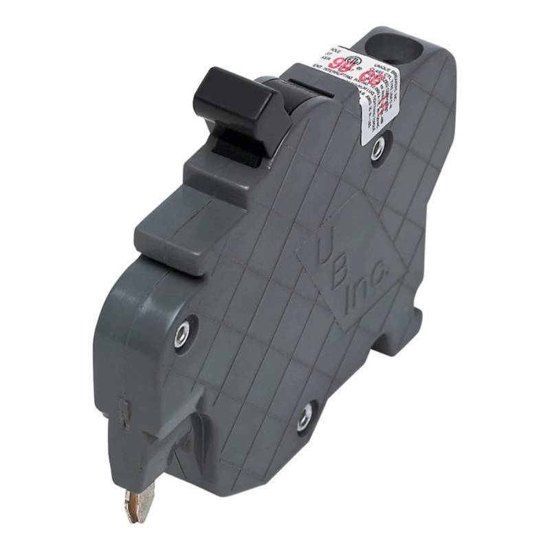 lot 42562 image: Connecticut Electric UBIF020N Newly Manufactured Federal Pacific Electric Stab-Lok NC120 Replacement Circuit Breaker, 20 Amp, Gray - Retail $31