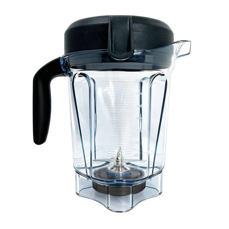 lot 49017 image: Blender Pitcher 64 oz Low-Profile Clear, Replacement Container for 5300, 6500,750,7500, 5200, 6000, 6300,VM0102, VM0103, VM0197, GPropelProfessional Series etc., 2-year warranty - Retail $55