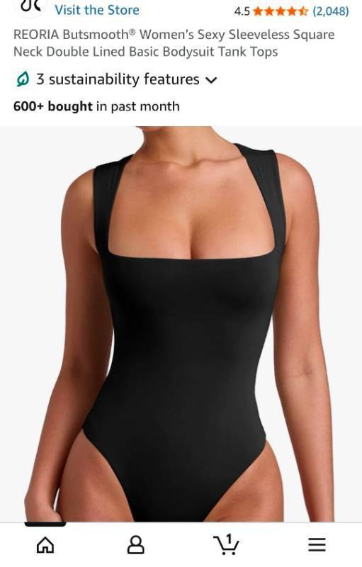 lot 41639 image: Black Sleeveless Bodysuit Small - Retail $15