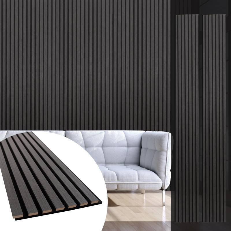 lot 45109 image: Yuzzy Wood Panels for Wall, Wood Slat Acoustic Panels, Sound Absorbing Wall Panels for Interior Wall Decor, Samples Pack - Retail $19