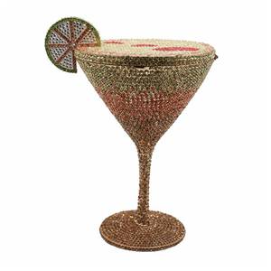 lot 23219 image: WuDiaoer Women Goblet Rhinestone Evening Bag Cocktail Cup Diamond Clutch Funny Crystal Prom Handbag Wedding Purse for Party, Champagne - Retail $79