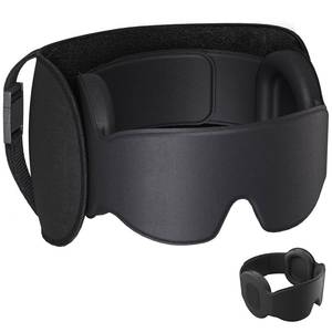 lot 23224 image: SARISUN Travel Pillow for Airplanes, Upgraded Airplane Pillow with 3D Eye Mask and Ear Cover for Long Flight, 360° Support Sleep Head Hold, Flight Essentials Plane Headrest, Stop Bobblehead, Black - Retail $19