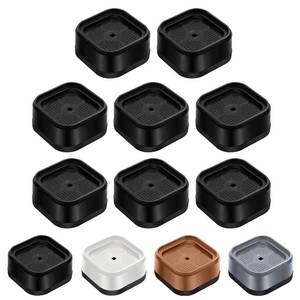 lot 23227 image: shouwuhho 8 Pack Furniture Risers Adjustable Bed Risers Heavy Duty Lifts Height 1, Square Stackable Bed Risers 1, 2 or 3 Inch for Desk Leg Table Couch Sofa Chair Bed Frame Legs Dorm, Black - Retail $12