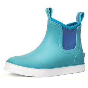 ZCVQX Women's Deck Boots Waterproof Ankle Rain Boots Outdoor Fishing Garden Boots for Women Anti-Slip Lightweight Comfortable Work Shoes Blue, Size 8 - Retail: $38