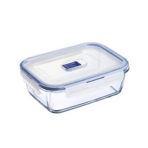 lot 23241 image: Luminarc Pure Box Active Glass Food Storage Container with Sliding Vent Lid (Rect. 5.1 Cups  1.2L) - Retail $13